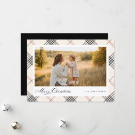 Tarjeta Festiva HERITAGE | Cream Tartan Photo