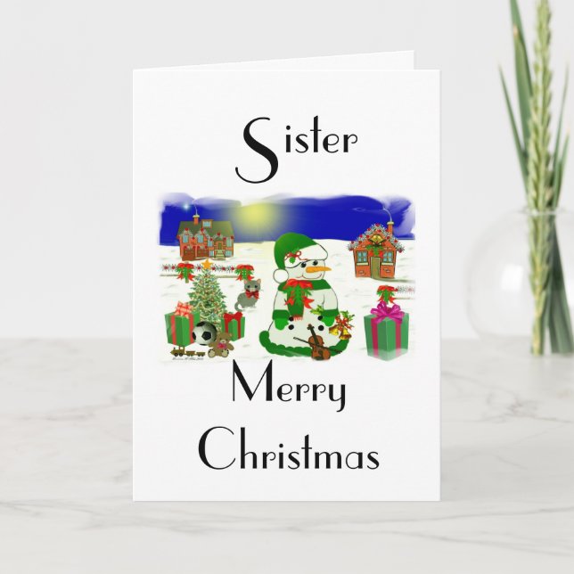 Tarjeta Festiva Hermana (Anverso)