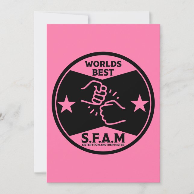 Tarjeta Festiva Hermana De Otro Mister (Anverso)