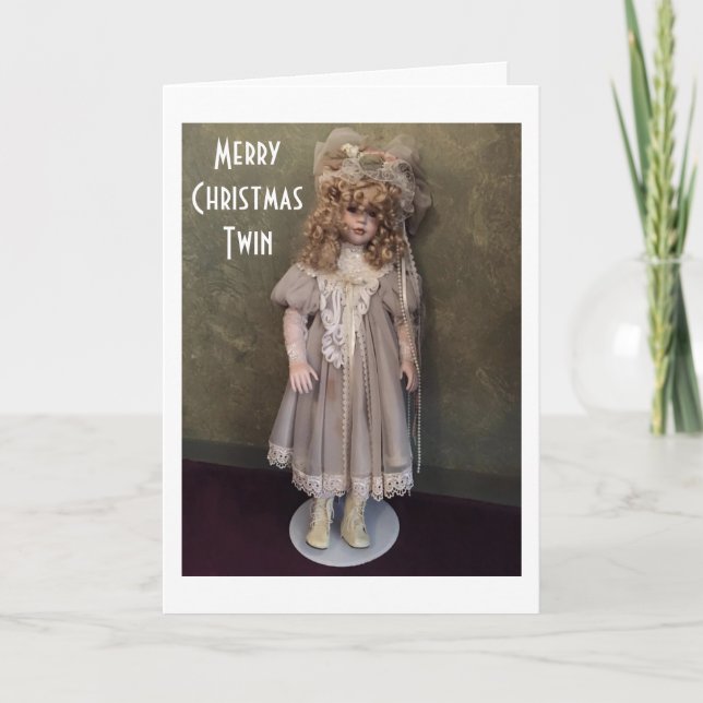 TARJETA FESTIVA HERMANA DOIN AMA A LOS NAVIDADES=DOLL VICTORIANA (Anverso)