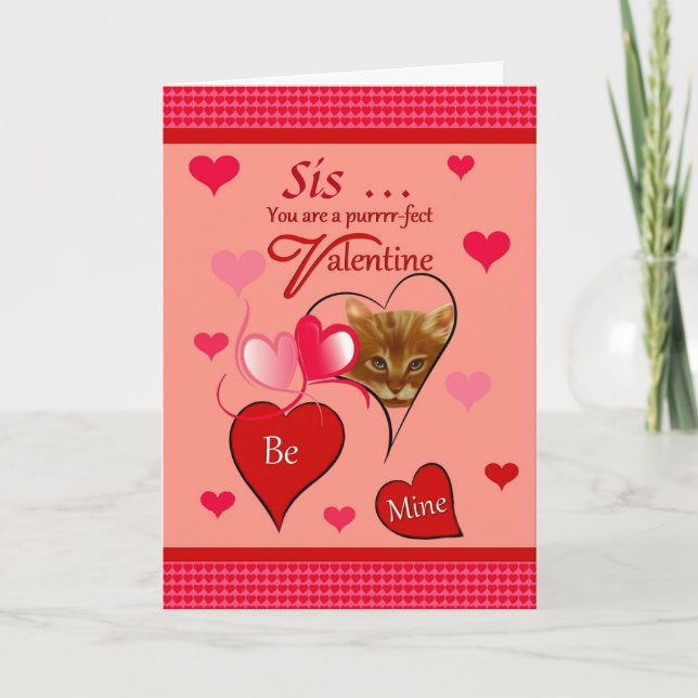 Tarjeta Festiva Hermana El día de San Valentín - erfecto (Anverso)