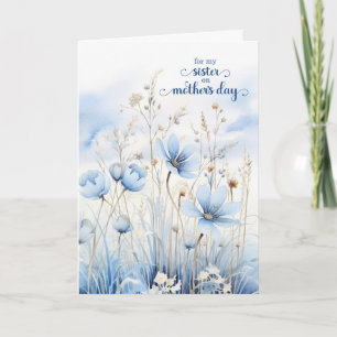 Tarjeta Festiva Hermana en el Día de la Madre Acuarela Silvestre d