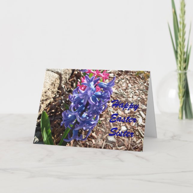 Tarjeta Festiva Hermana feliz de Pascua (Anverso)