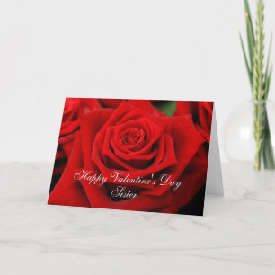 Tarjeta Festiva Hermana feliz día de San Valentín Rosas