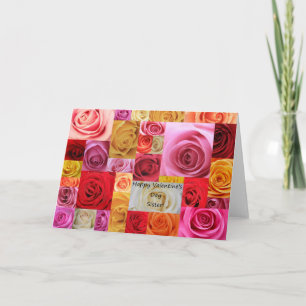 Tarjeta Festiva Hermana feliz día de San Valentín Rosas