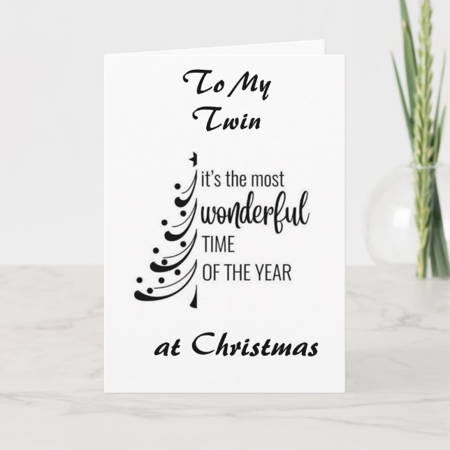 TARJETA FESTIVA *HERMANA GEMELA* ME HACEN QUE CADA DÍA SEA UNA NAV (Anverso)