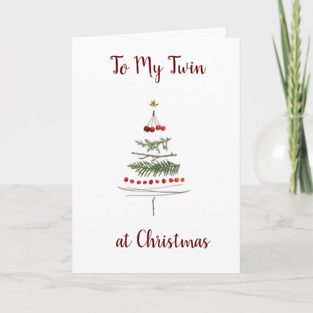 TARJETA FESTIVA **HERMANA GEMELA** TU HACES QUE CADA DÍA SEA ESPEC (Anverso)