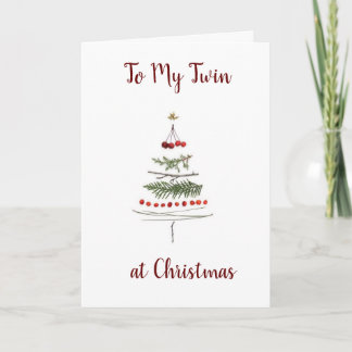 TARJETA FESTIVA **HERMANA GEMELA** TU HACES QUE CADA DÍA SEA ESPEC