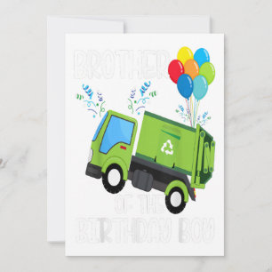 Tarjeta Festiva Hermano Del Regalo De Camión Basura De Cumpleaños
