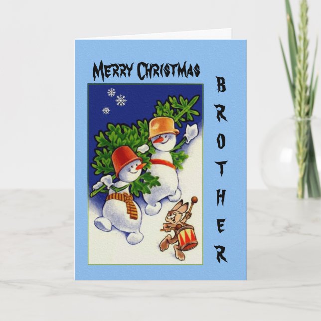 Tarjeta Festiva Hermano navideño (Anverso)