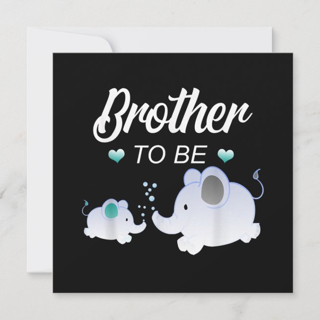 Tarjeta Festiva Hermano Para Ser Elefante Regalo Baby Shower Para  (Anverso)