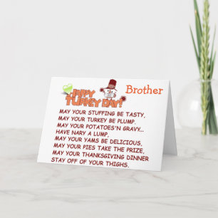 TARJETA FESTIVA **HERMANO** TE ECHA DE MENOS EN "GRACIAS"