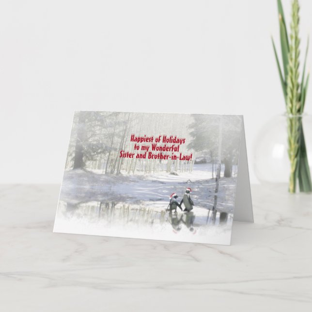 Tarjeta Festiva Hermano y Esposo de Derecho Felices Fiestas (Anverso)