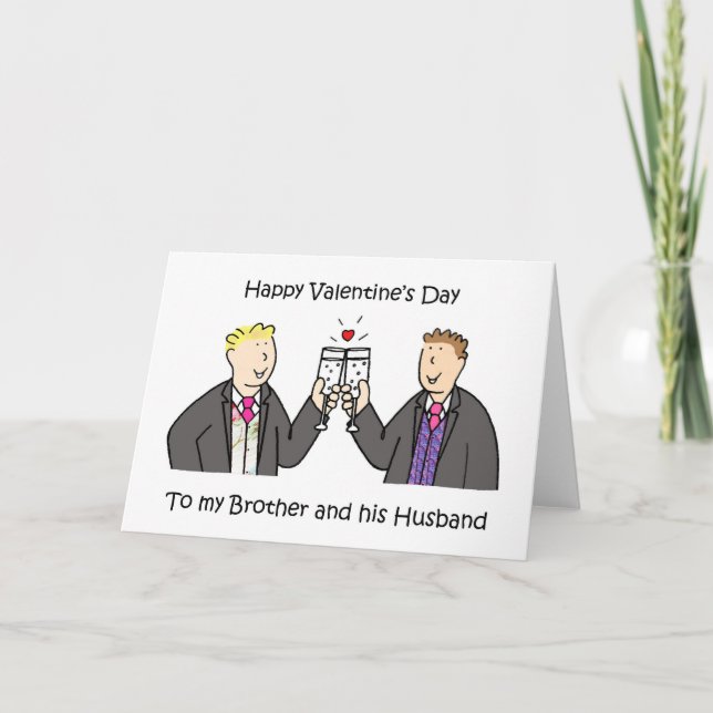 Tarjeta Festiva Hermano y esposo Valentine (Anverso)