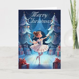Tarjeta Festiva Hermosa Bailarina de la Suite del Cascanueces Navi