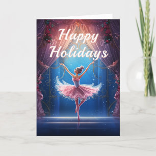 Tarjeta Festiva Hermosa Bailarina de la Suite del Cascanueces Navi