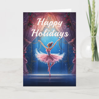 Tarjeta Festiva Hermosa Bailarina de la Suite del Cascanueces Navi