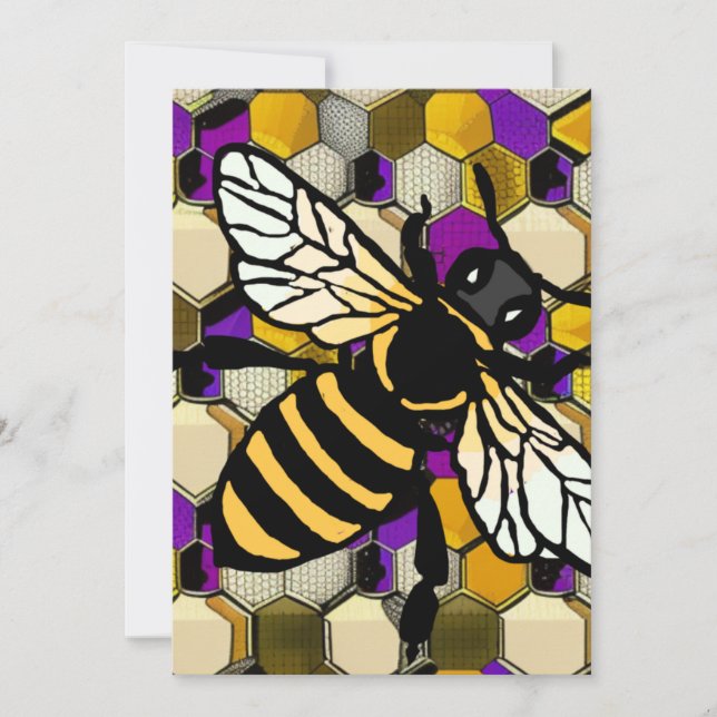 Tarjeta Festiva Hermosa Bee (Anverso)