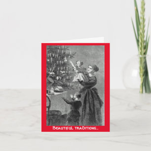 Tarjeta Festiva Hermosa carta de felicitación de árboles de Navida
