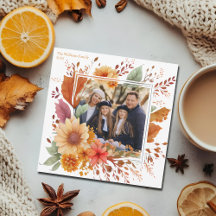 Hermosa familia floral de otoño. Día de Acción de