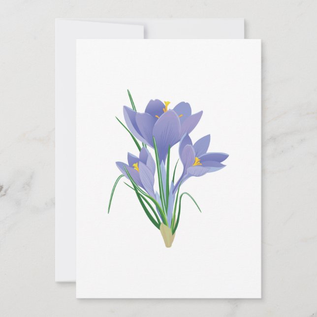 Tarjeta Festiva Hermosa flor de croco (Anverso)