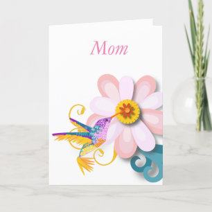 Tarjeta Festiva Hermosa flor y el Día de la Madre