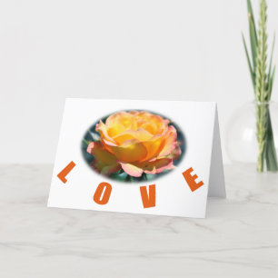 Tarjeta Festiva hermosa foto de flor de rosa amarilla arte regalo