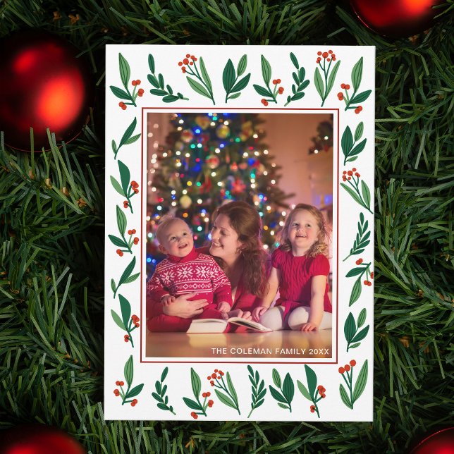 Tarjeta Festiva Hermosa foto de Navidades familiares de Red Green  (Subido por el creador)