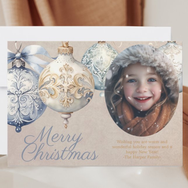 Tarjeta Festiva Hermosa foto de ornamento de época (Subido por el creador)