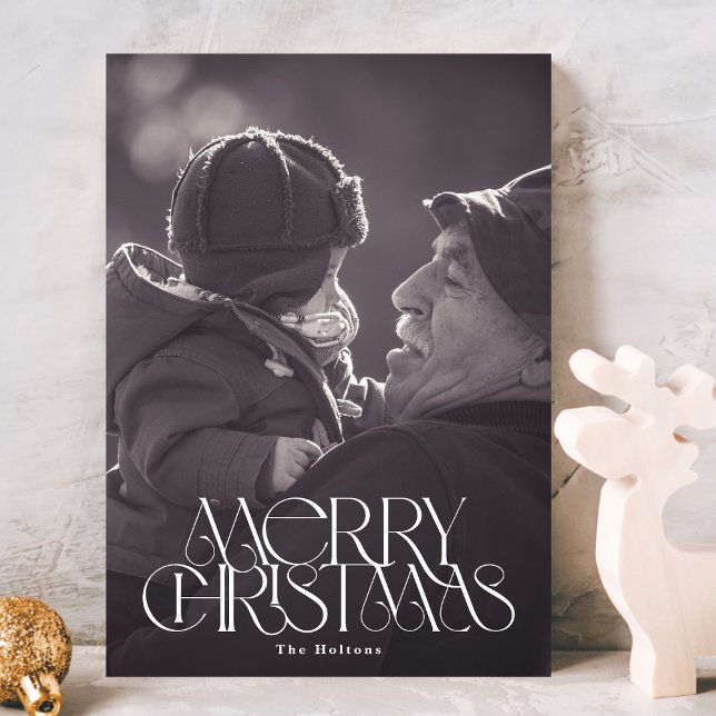 Tarjeta Festiva Hermosa foto de tipografía elegante navideña (Subido por el creador)