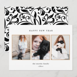 Tarjeta Festiva Hermosa foto en blanco y negro de los tres años de