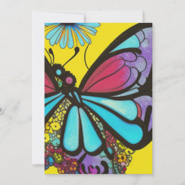 Tarjeta Festiva Hermosa mariposa