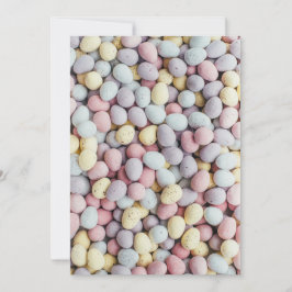 Tarjeta Festiva Hermosas caramelos pasteles de huevos de Pascua de