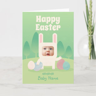 Tarjeta Festiva Hermoso bebé lindo Feliz Pascua