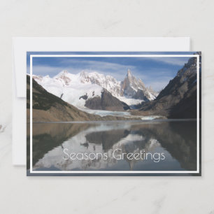 Tarjeta Festiva Hermoso Cerro Torre, Patagonia, vista de montaña