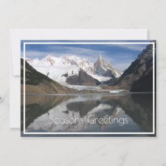 Tarjeta Festiva Hermoso Cerro Torre, Patagonia, vista de montaña