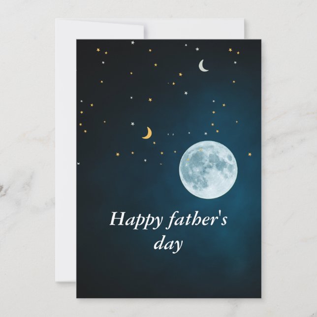 Tarjeta Festiva Hermoso cielo Feliz día del padre (Anverso)