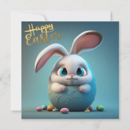 Tarjeta Festiva Hermoso conejo de Pascua