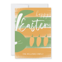 Hermoso Conejo De Pascua Y Zanahorias