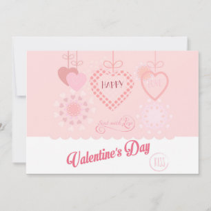 Tarjeta Festiva Hermoso Día de San Valentín Diseño moderno Boho