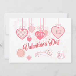 Tarjeta Festiva Hermoso diseño moderno de San Valentín Boho