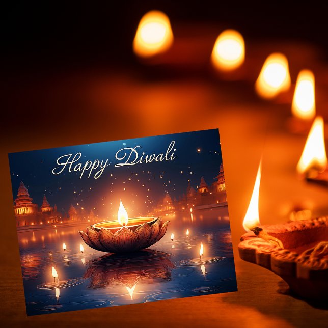 Tarjeta Festiva Hermoso Festival Diya de Luz Feliz Diwali (Subido por el creador)