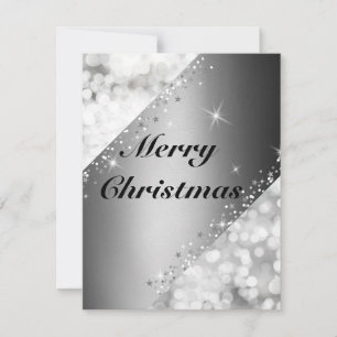 Tarjeta Festiva Hermoso, Guay, Plata Perfecta Sparkly