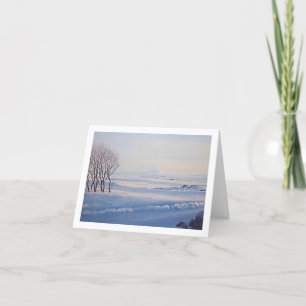 Tarjeta Festiva Hermoso paisaje de invierno de Islandia bello arte