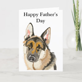 Tarjeta Festiva Hermoso Pastor Alemán, Perro de Alsacia Editable