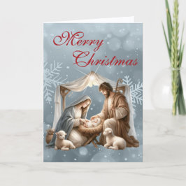 Tarjeta Festiva Hermosos Navidades de la escena de la Natividad