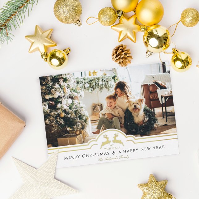 Tarjeta Festiva Hermosos Navidades enmarcan foto personalizada (Subido por el creador)