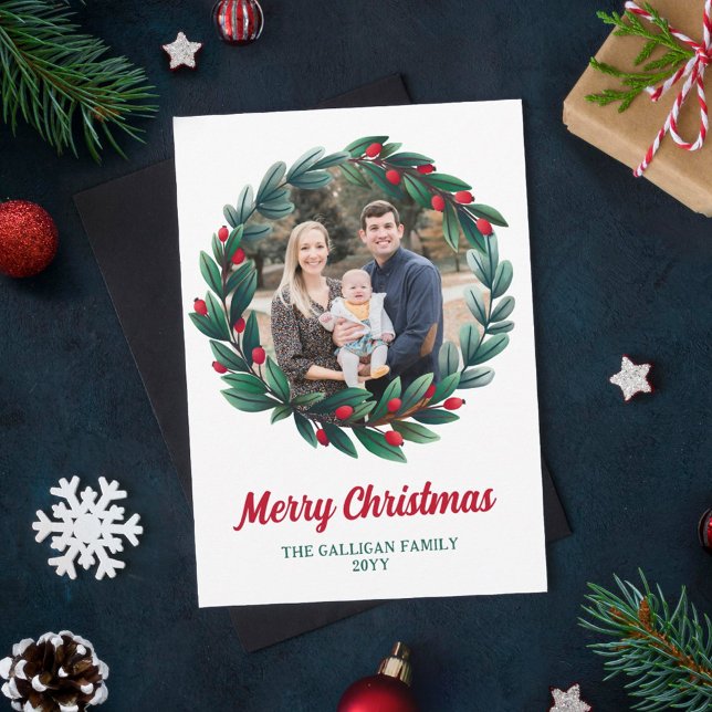 Tarjeta Festiva Hermosos Navidades escribieron una foto navideña (Subido por el creador)