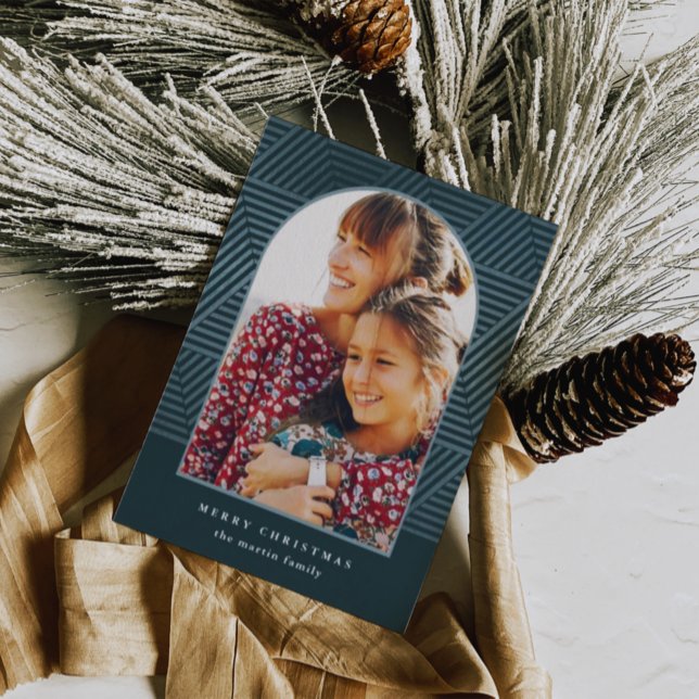 Tarjeta Festiva Hermosos Navidades fotográficos de patrones geomét (Subido por el creador)