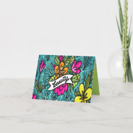Tarjeta Festiva Hermosura de Cojín con Flores